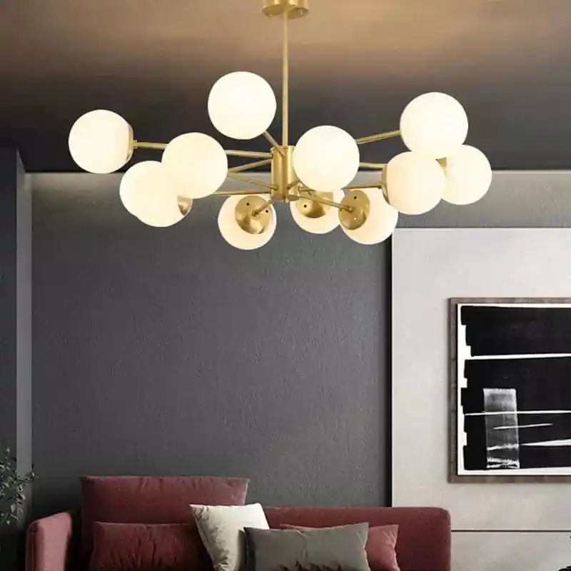 Suspension LED moderne pour éclairage à la maison - Chambre, Salon, Salle à manger - Noir\\/Or - 220V - Plafonnier