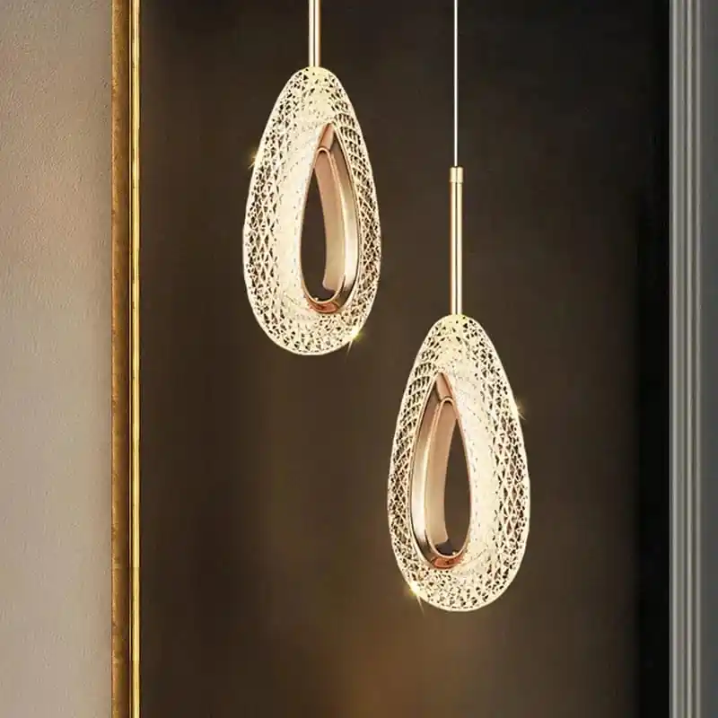 Suspension LED en cristal de style nordique