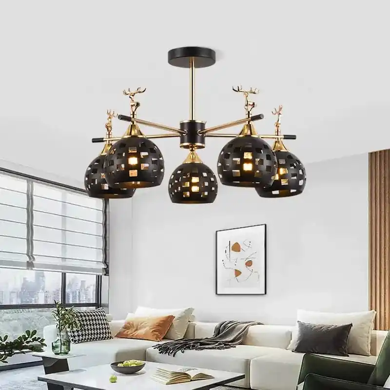 Nouveau Lustre Scandinave pour Chambre et Salon, Suspension