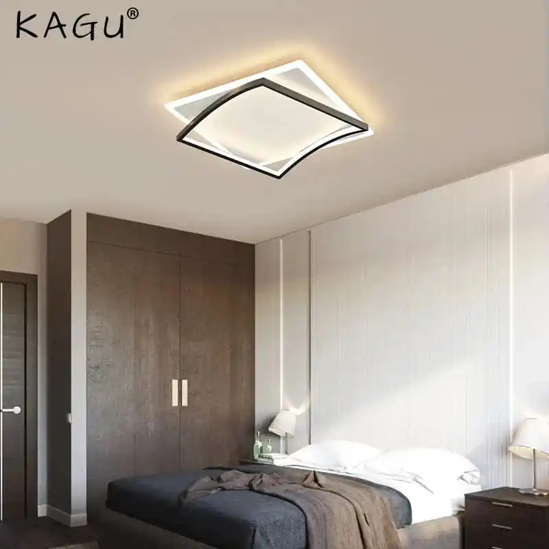 Lustre LED Carré Moderne pour Chambre Salon Étude Foyer Maison