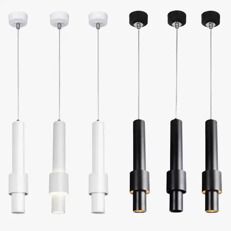 Suspension LED Nordique - Lampe suspendue longue LED tube - Lustre chambre Dimmable -