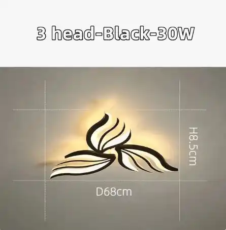 Plafond moderne à LEDs : panneau lumineux RC-dimmable pour salon et chambre