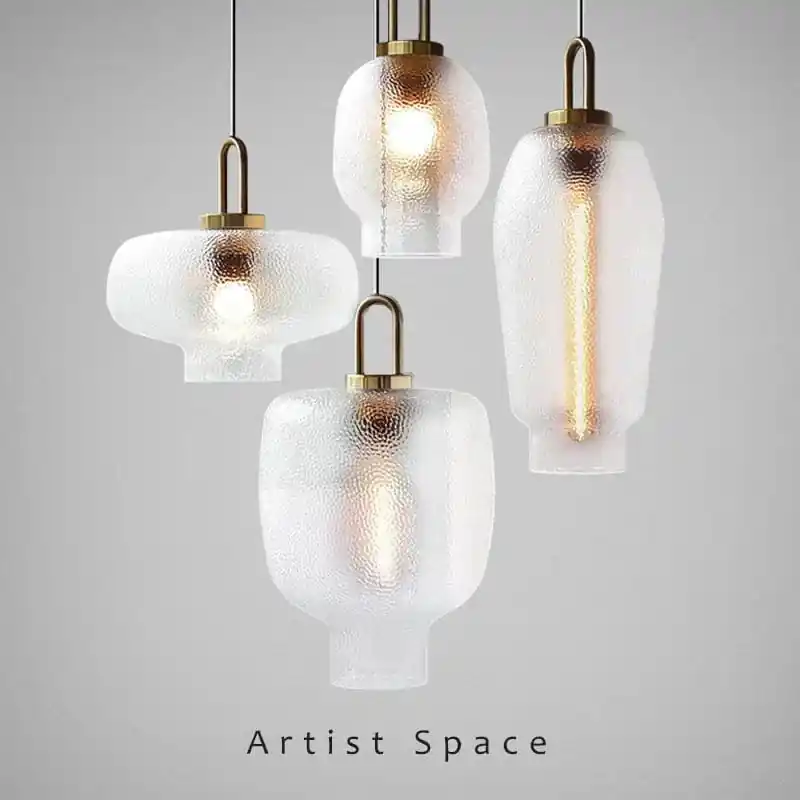 Suspension LED nordique moderne en verre
