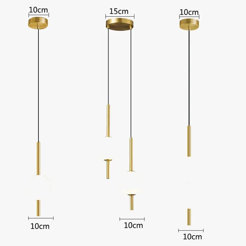 Suspension en verre en forme de boule