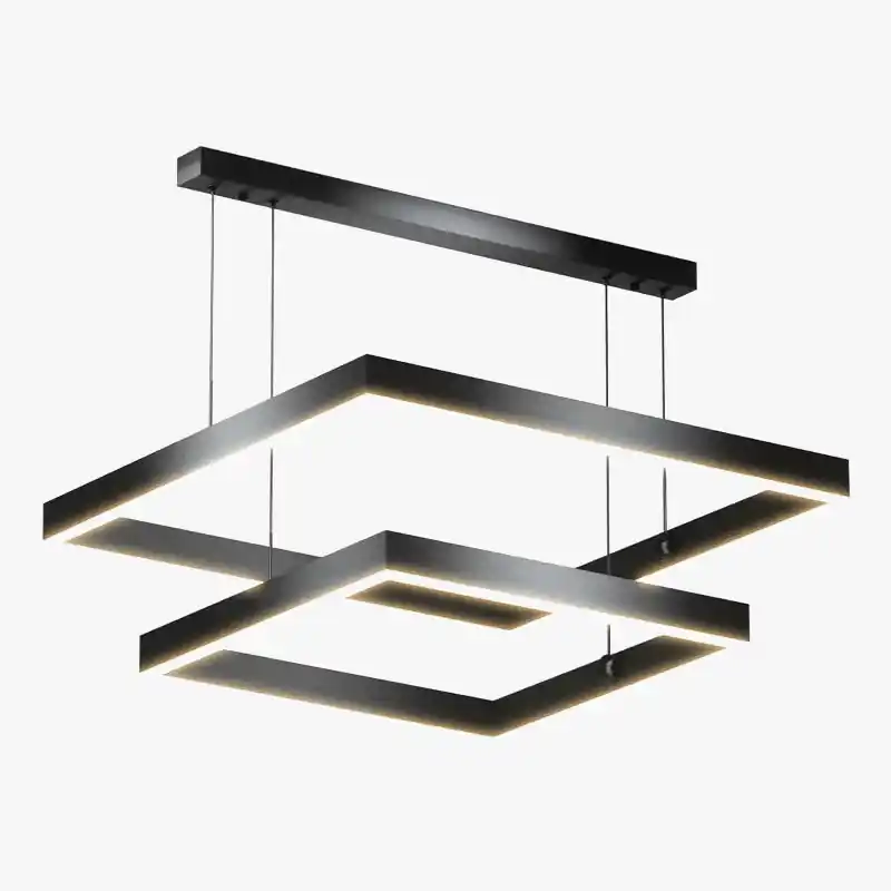Lustre Led carré moderne - Rectangle Led Plafonnier Suspension Luminaire