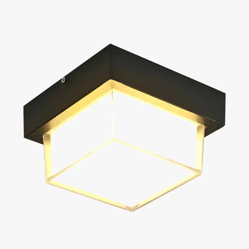Plafonnier LED étanche pour extérieur - Idéal pour balcon, jardin, cour, carré ou rond