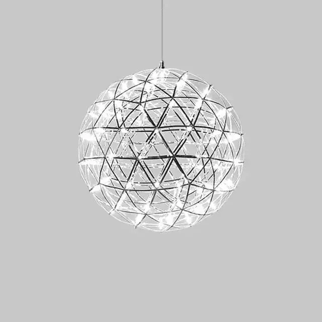 Suspension Loft « Spark Ball » en Acier Inoxydable avec Télécommande LED