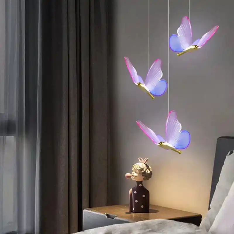 Lustre Papillon LED Moderne pour Chambre à Coucher et Salle à Manger