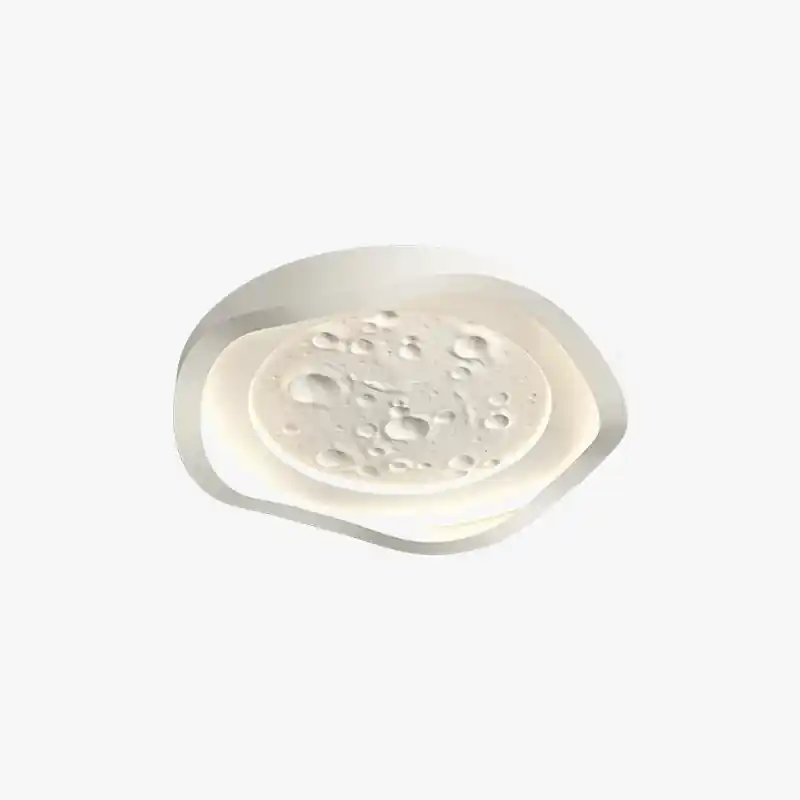 Plafonnier LED Lunaire Moderne en Résine - Décoratif