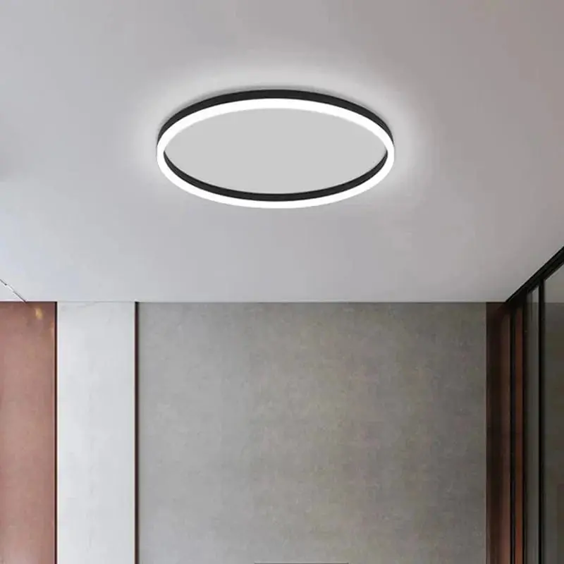 Plafonniers LED modernes en or et noir pour salon, cuisine et chambre à coucher