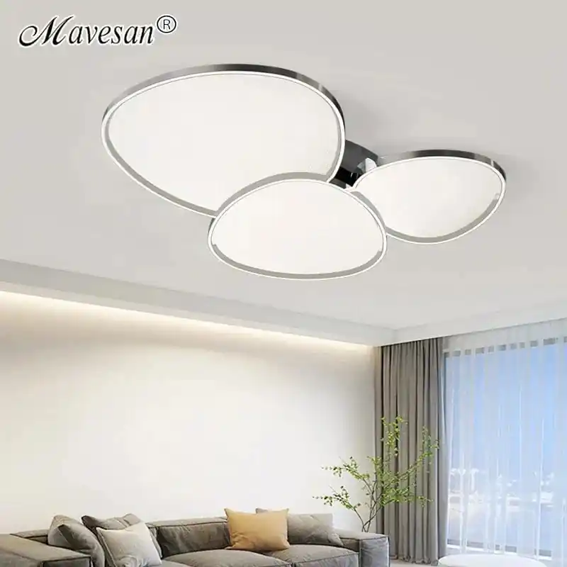Lustre LED Éclatant et Moderne avec Protection pour les Yeux