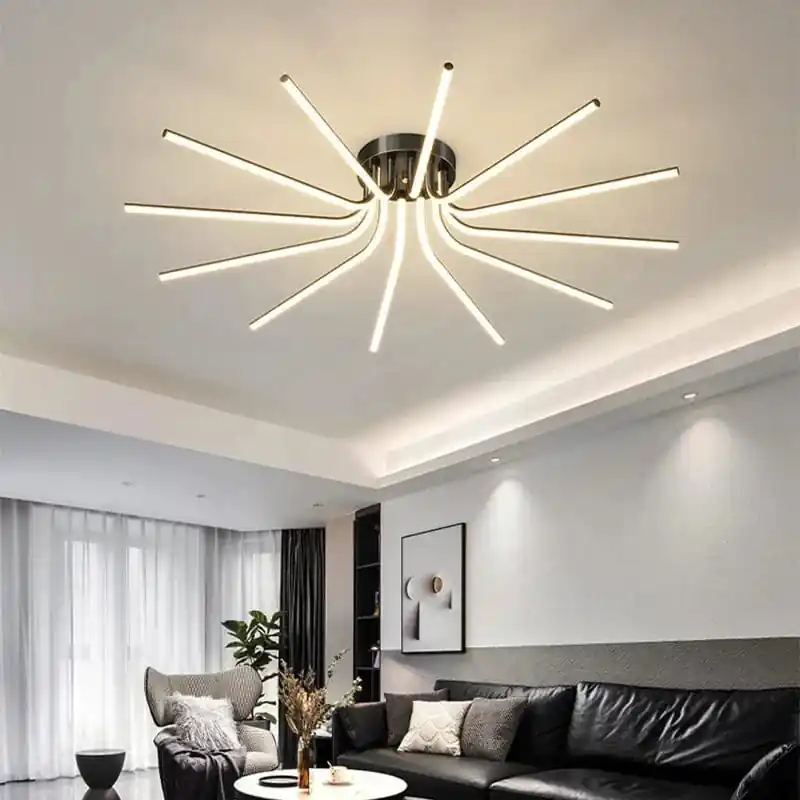 Plafonnier LED en cuivre au design contemporain