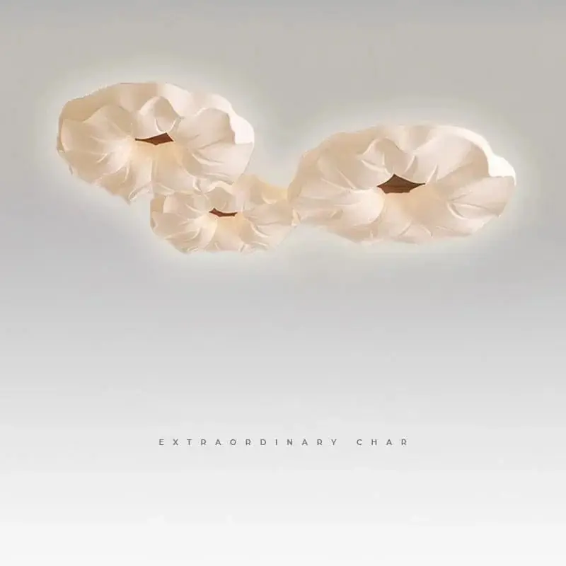 Lustre LED Moderne avec Moule Fleurs en Style Nordique Loft - Éclairage Haut de Gamme