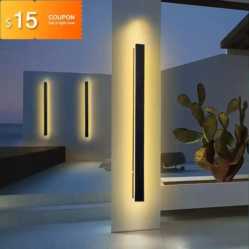 Applique murale LED extérieure étanche longue bande - Style moderne