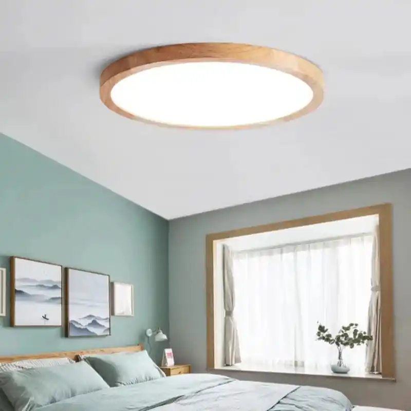 Plafonnier LED en bois authentique pour éclairage intérieur - Lumin'Wood