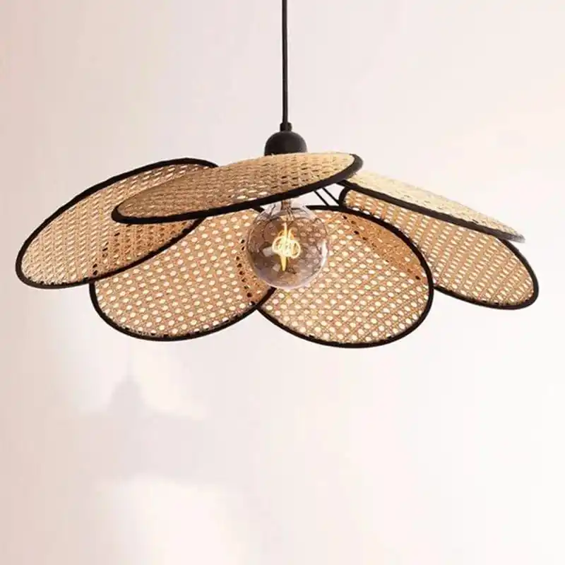 Lustre Créatif en Rotin Bambou Osier Design Handmade