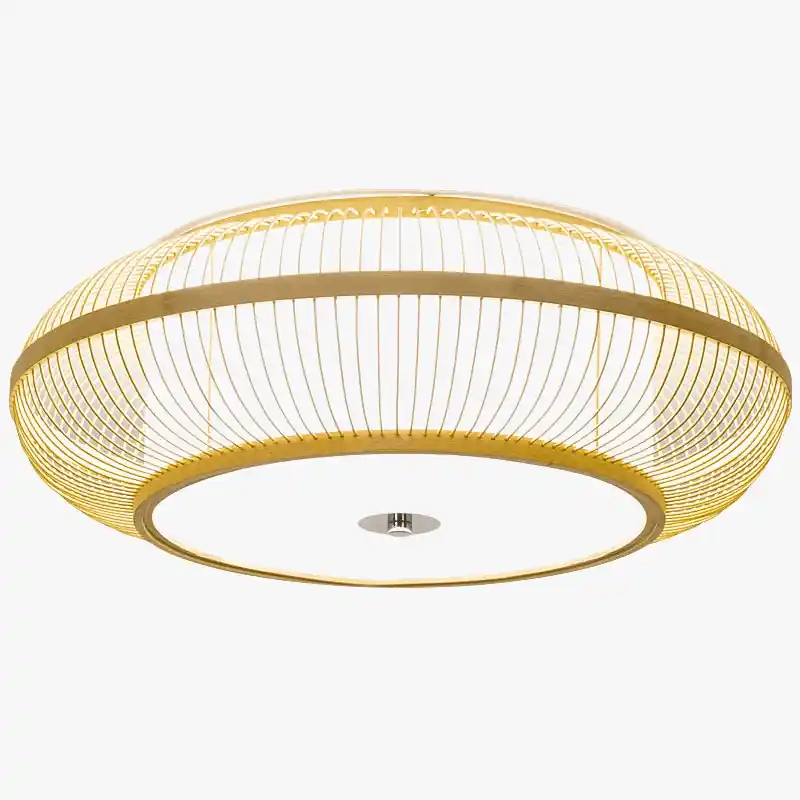Plafonnier Chinois en Bois de Grande Taille