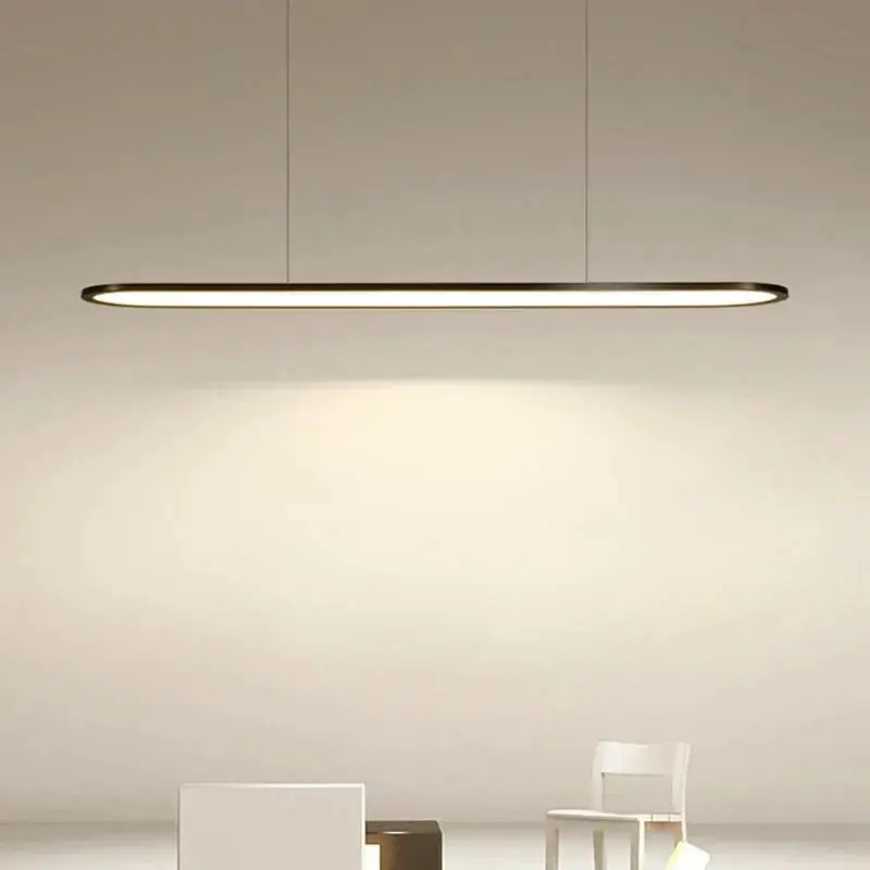 Lustre LED Moderne pour Restaurant Nordique Rectangulaire Créatif