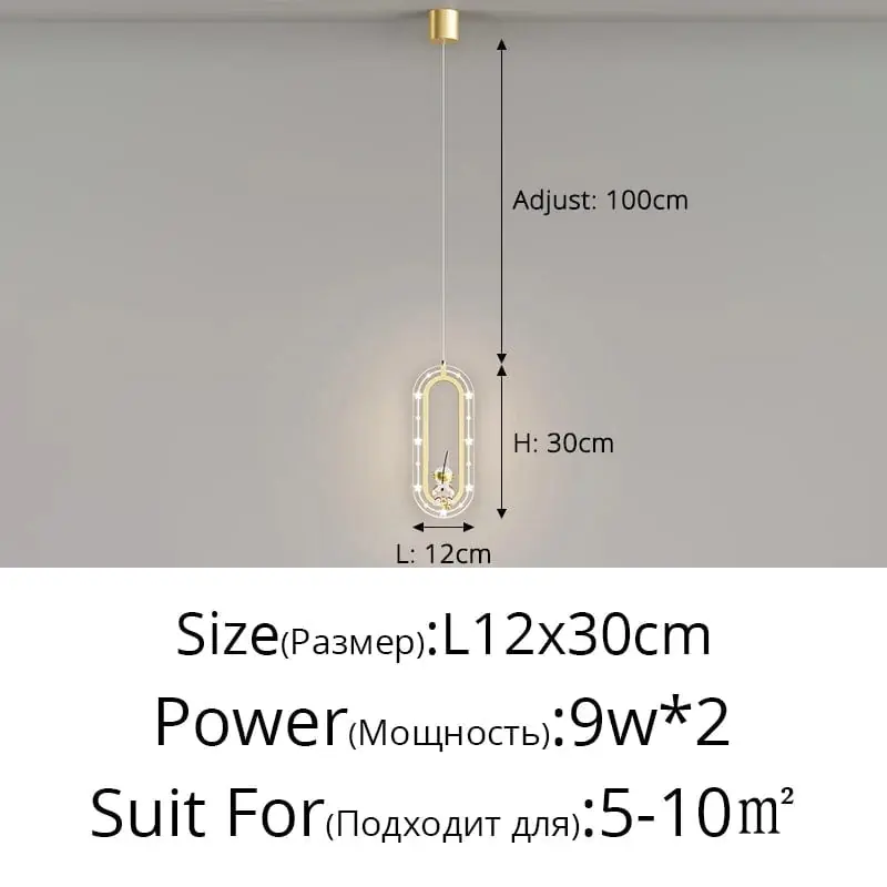 Suspension LED élégante au design moderne et minimaliste