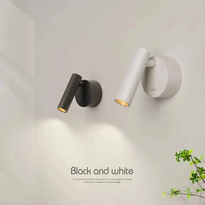 Lampe de lecture rotative minimaliste pour hôtel scandinave