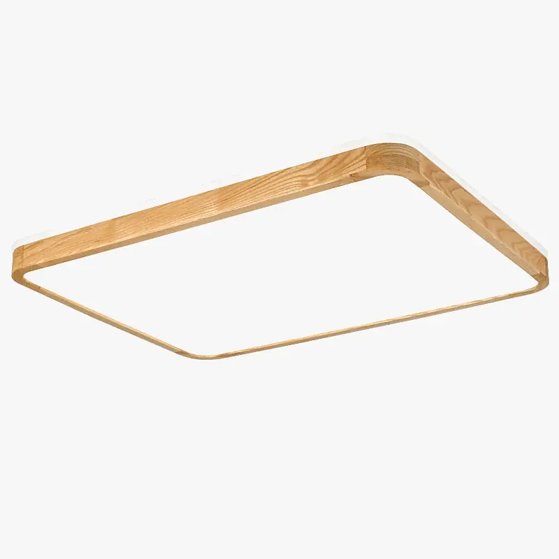 Plafonnier LED en bois véritable au design moderne - Parfait pour toutes vos pièces