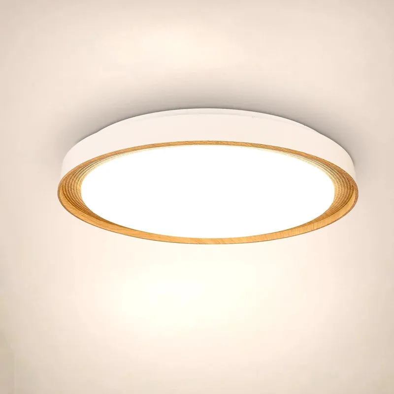 Plafonnier LED en bois pour un éclairage intérieur moderne