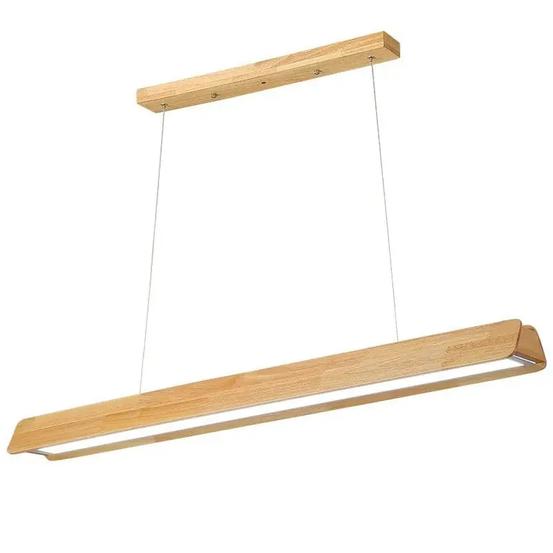 Lustre de bureau en bois brut