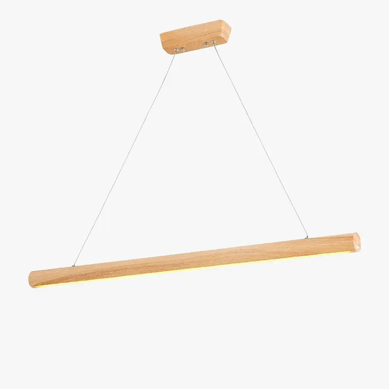 Lampe suspendue nordique en bois massif pour intérieur à LED