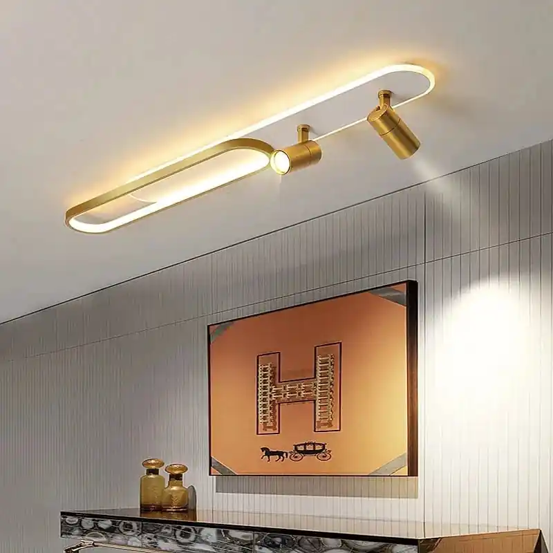 Lustres Led modernes: Projecteurs design pour salon, salle à manger, chambre, cuisine - Acrylique noir