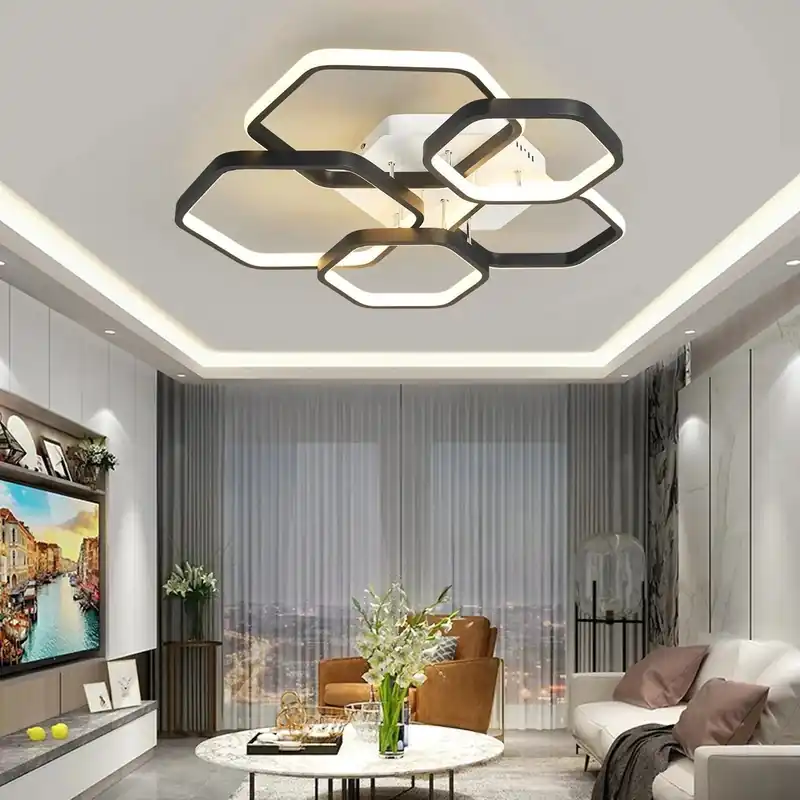 Lustre Led moderne pour salons - Éclat Intemporel