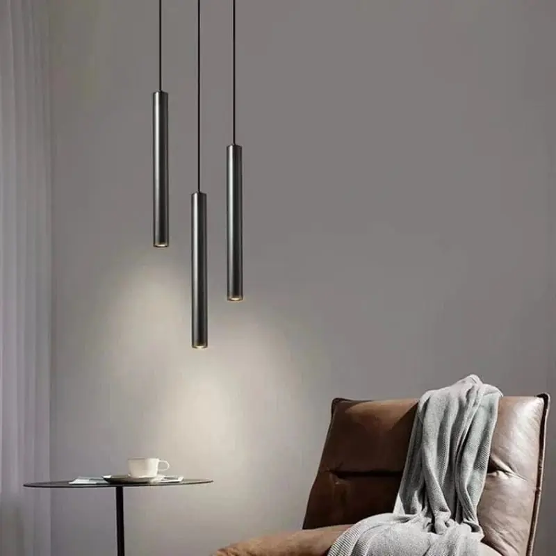 Luminaire Suspendu Long Tube LED Moderne
