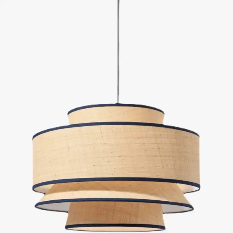 Lampes suspendues japonaises modernes à LED pour intérieur - Bande longue noire