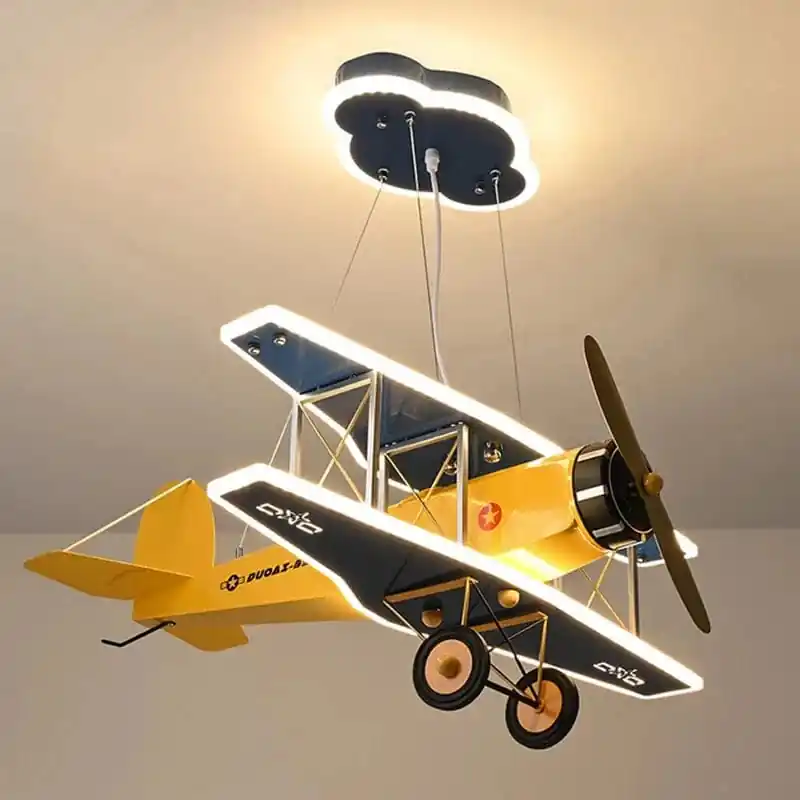 Lustre Avion LED pour Chambre Enfant Moderne