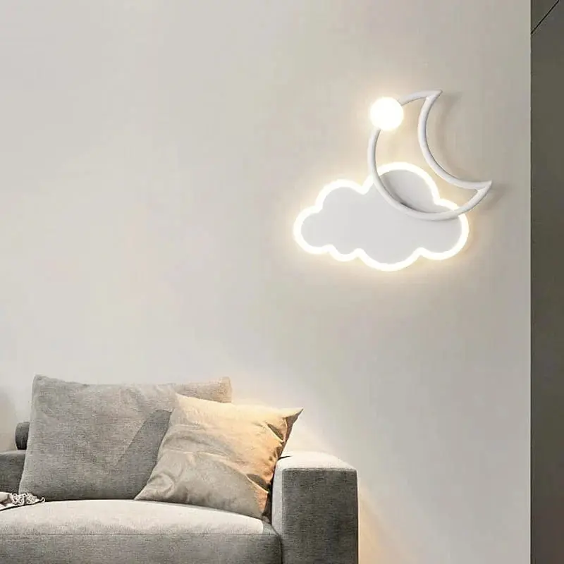 Lampe de chambre d'enfants creatif - Nuage Lune LED