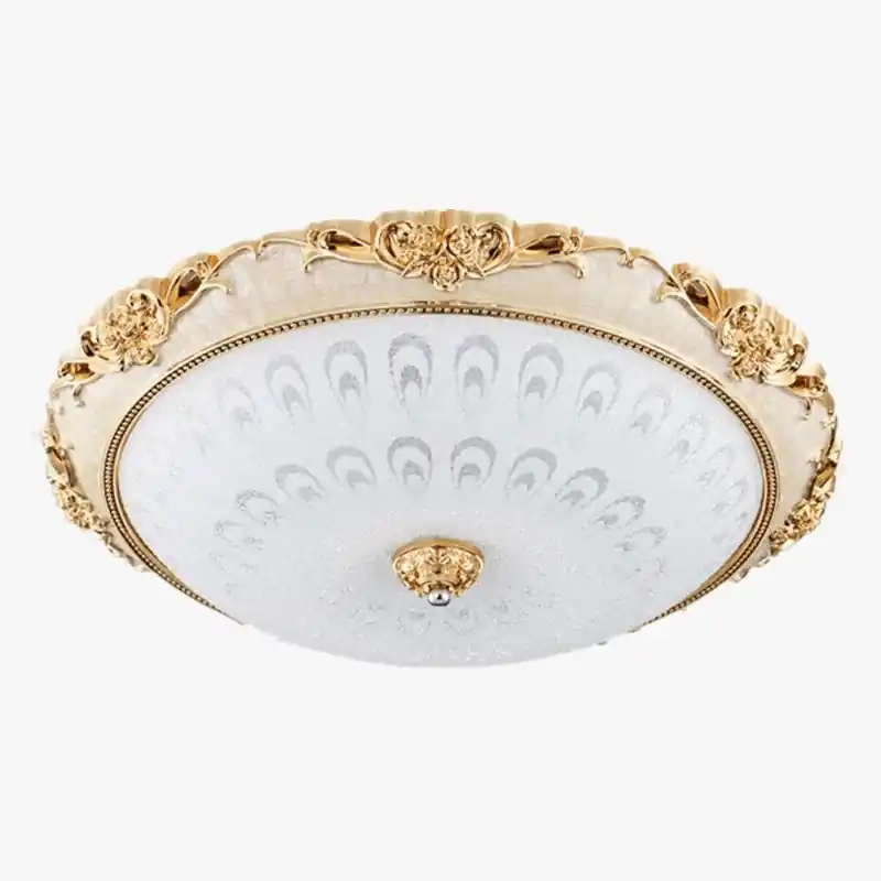 Plafonnier LED européen rond Glass-Design
