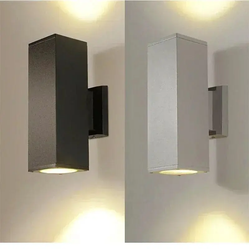 Applique murale extérieure en aluminium et verre trempé - Résistante aux intempéries