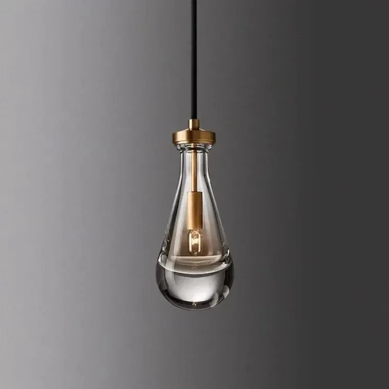 Suspensions en verre cristal avec gouttelettes d'eau