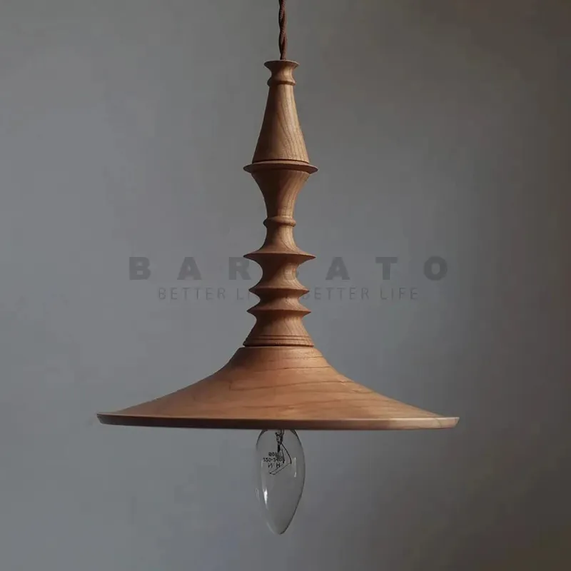 Lustre Bois Nordique Moderne pour Restaurant Bar