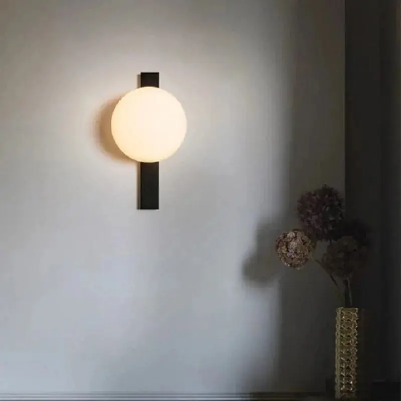 Applique murale en verre moderne noire pour un éclairage élégant