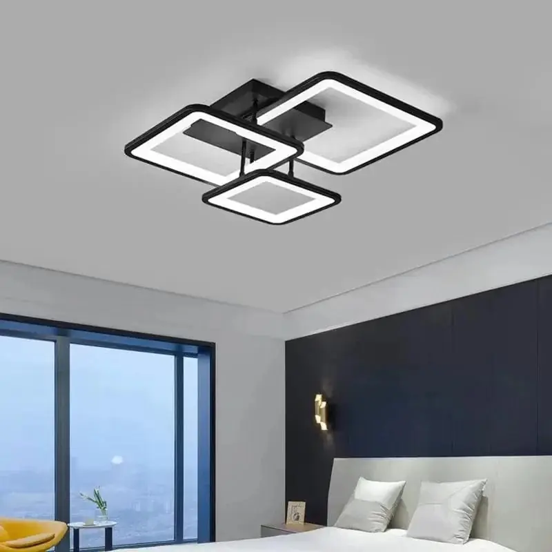 Plafonnier LED noir - Éclairage de plafond moderne