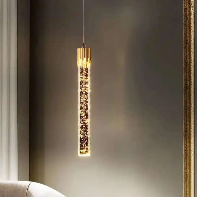 Suspension en cristal LED contemporaine