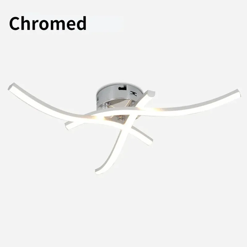 Plafonnier LED Chromé Ondulé