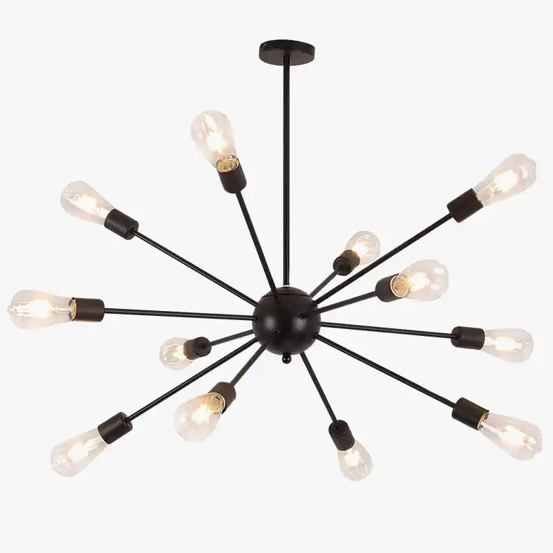 Lustre Arachnée Vintage en Fer Industriel