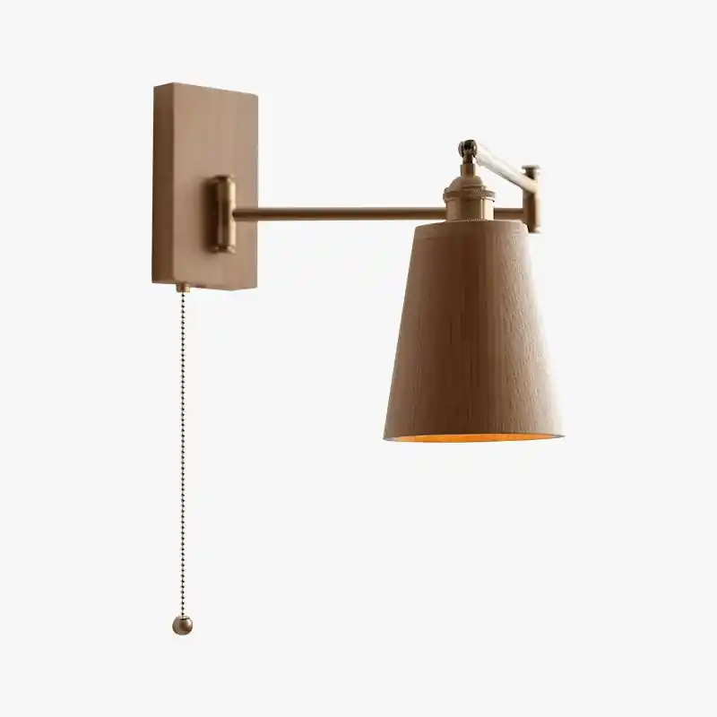Applique murale LED en bois noble