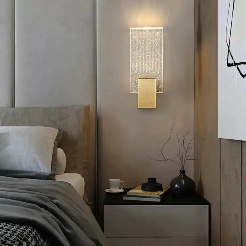 Applique murale en cristal de style nordique pour éclairage intérieur de luxe