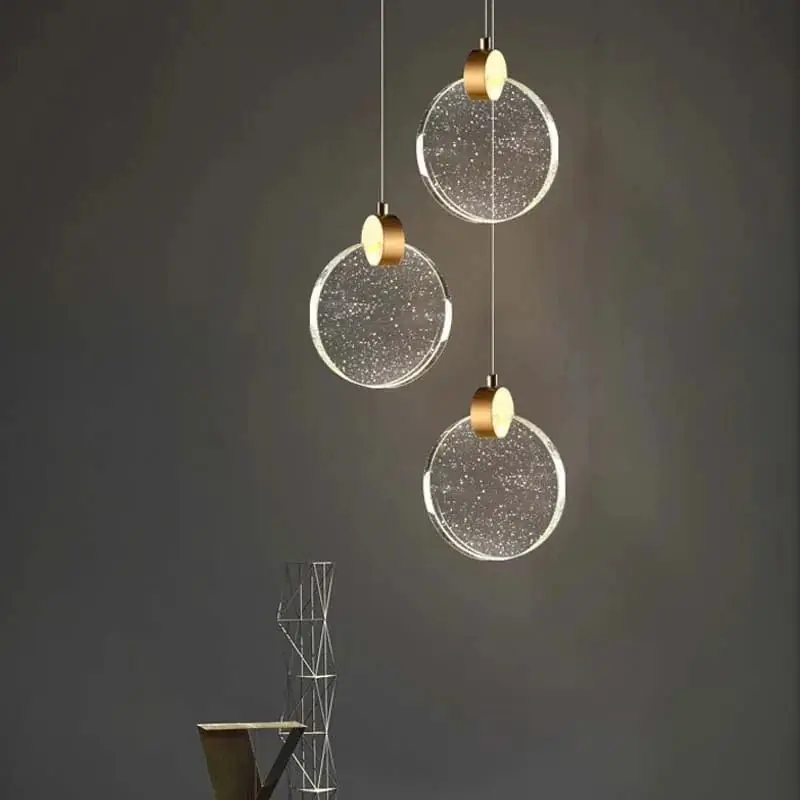 Suspension cristal ronde