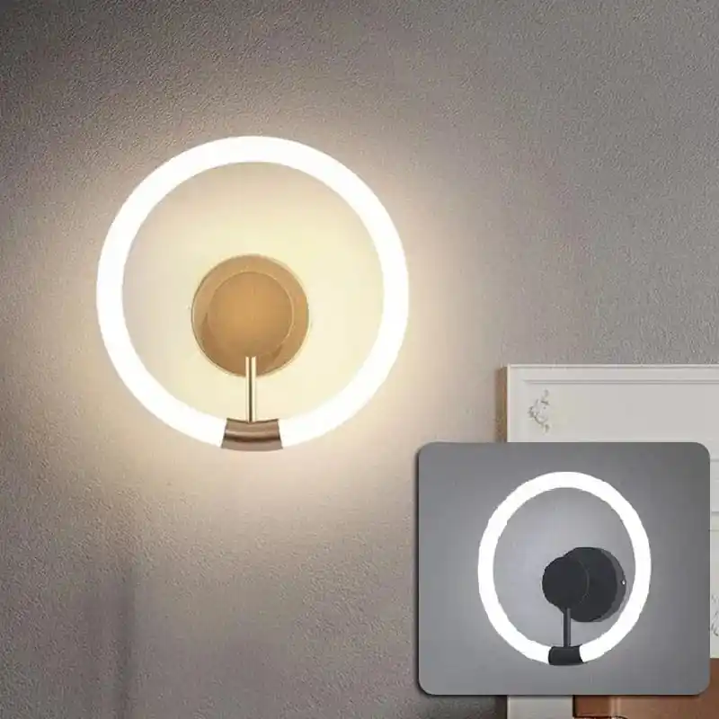 Applique murale LED Or Moderne Circulaire