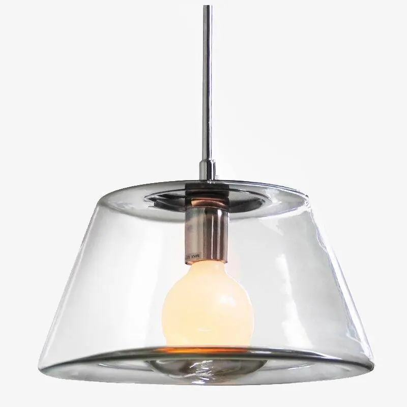 Suspension lumineuse LED en verre triangulaire