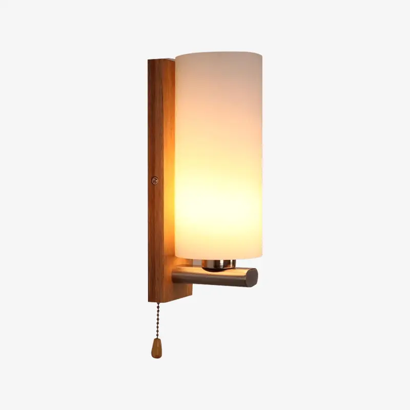 Ashtree : Applique murale en bois et verre