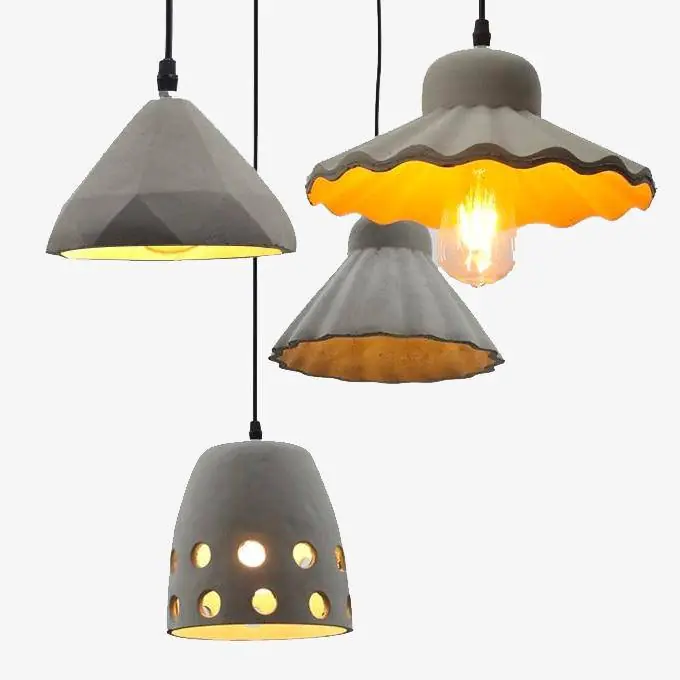 Suspensions design en résine ciment pour déco Loft